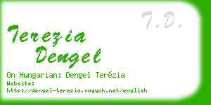 terezia dengel business card